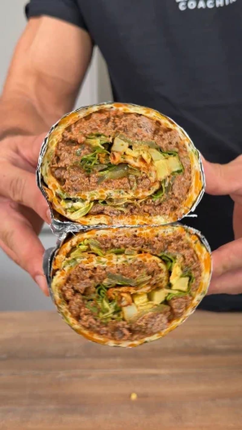 High Protein Burger Wrap