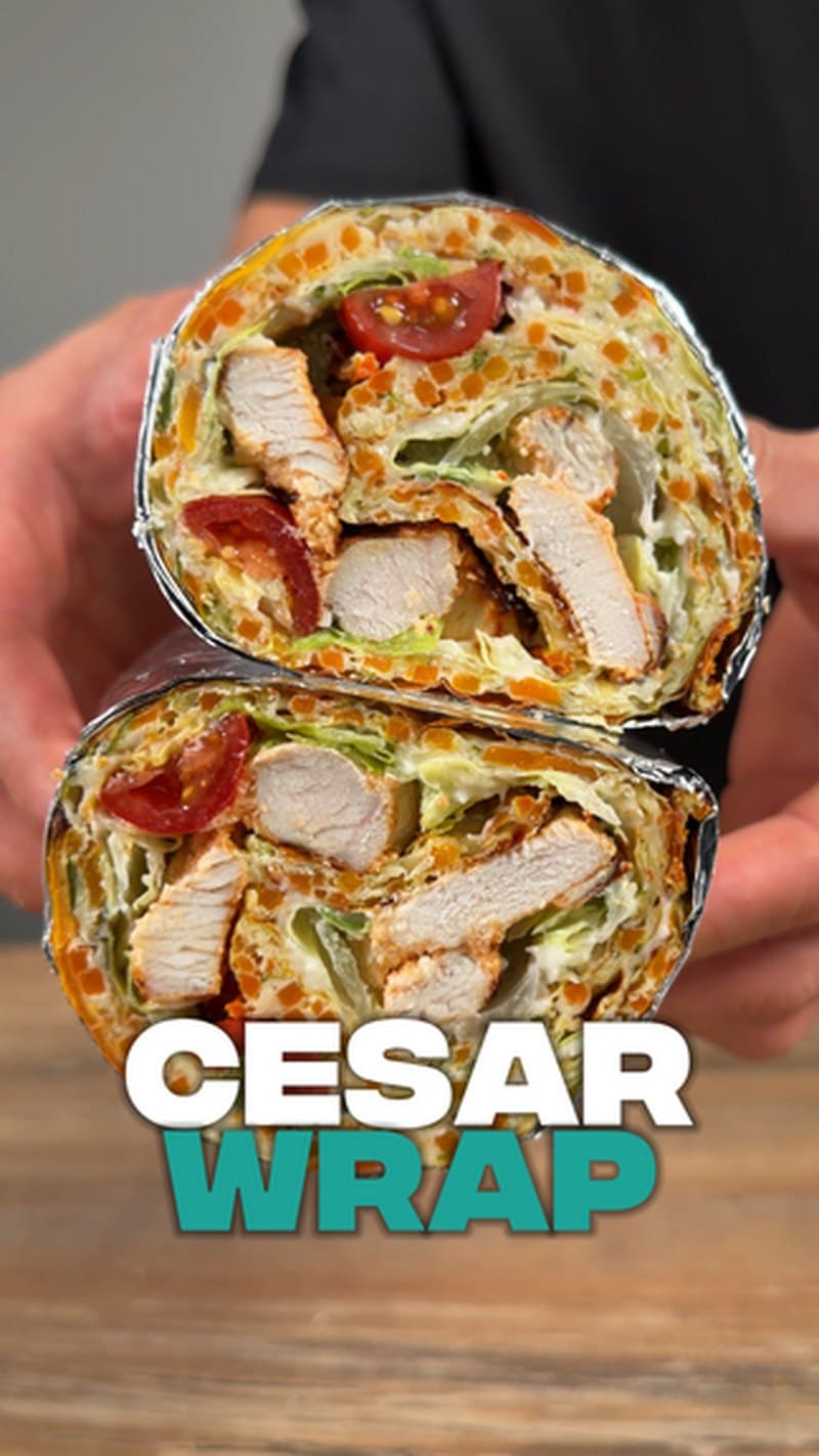 High Protein Caesar Wrap